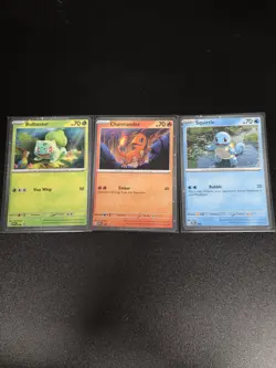 Pokemon 151 Poster Collection Charmander, Bulbasaur, Squirtle Promo - Image 1