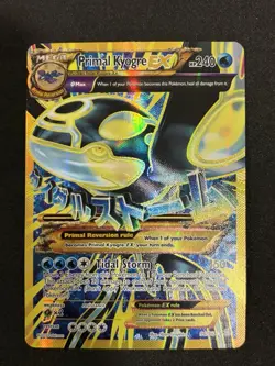 2015 Pokemon Ancient Origins Primal Kyogre EX Full Art 96 LP - Image 1