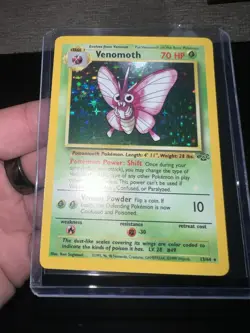 Pokemon TCG Venomoth 13/64 Holo Rare Jungle Set Unlimited WOTC VTG 1999 NM - Image 1