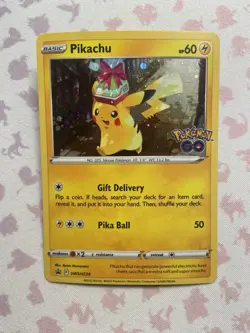Gift Pikachu Pokemon Go Holo Black Star Promo SWSH234 - Image 1