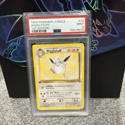 POKEMON 1999 1ST EDITION JUNGLE WIGGLYTUFF #32 NON HOLO PSA MINT 9 - Image 1