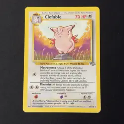 Clefable 17/64 Rare Jungle Unlimited Vintage Pokemon TCG 1999 WOTC English - Image 1