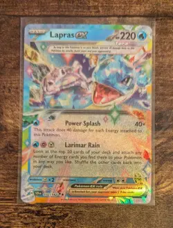 Pokemon TCG Lapras ex Scarlet & Violet Stellar Crown 032/142 Holo Double Rare - Image 1