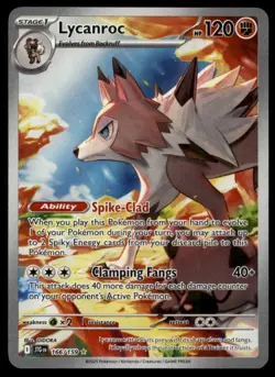 2025 Scarlet & Violet Series - Journey Together Lycanroc Illustration Rare #166 - Image 1