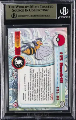 2000 TOPPS CHROME POKEMON #15 BEEDRILL BGS 9.5 - Image 2