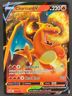 Pokemon Charizard V 018/159 CRZ Crown Zenith NM - Image 1