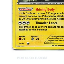 2015 Pokemon XY BREAKthrough Raikou Holo #55/162 - LP/MP - Image 2