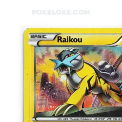 2015 Pokemon XY BREAKthrough Raikou Holo #55/162 - LP/MP - Image 4