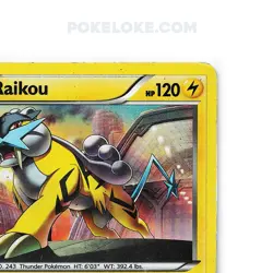2015 Pokemon XY BREAKthrough Raikou Holo #55/162 - LP/MP - Image 5