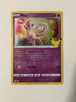 Pokemon TCG Mew 011/025 Celebrations Holo C164 - Near Mint Condition! - Image 2