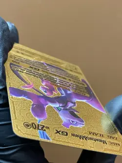 2019 Mewtwo & Mew GX Gold Secret Rare 71/236 Unified Minds Pokemon TCG - Image 4