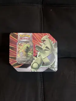 Pokemon TCG Tyranitar V Strikers Factory Sealed 5-Pack Tin - Image 1