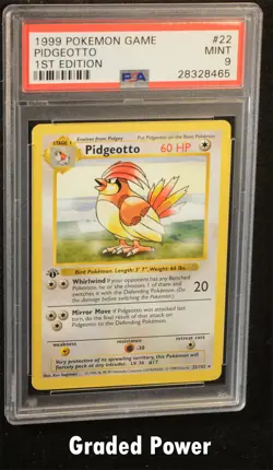 Pokemon Base Set 1st Edition Pidgeotto PSA 9 (8465) #22 - Image 1