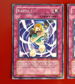 3X Yu-Gi-Oh! Karma Cut (SOI-EN053), RARE, 1st ED, LP [FREE SHIPPING] - Image 2