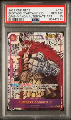 2023 ONE PIECE OP05-AWAKENING OF THE NEW ERA #074 EUSTASS "CAPTAIN" KID PSA 10 - Image 1