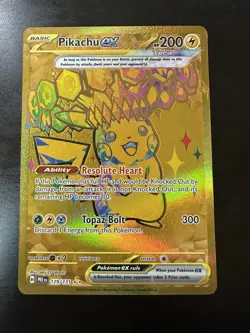 Pokemon TCG Pikachu EX Hyper Rare Card 179/131 Prismatic Evolutions NM - Image 1