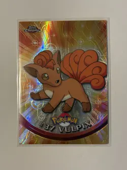 Pokemon 2000 Topps #37 Vulpix Chrome Card - TV Animation Series - LP/MP! - Image 2