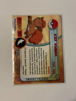 Pokemon 2000 Topps #37 Vulpix Chrome Card - TV Animation Series - LP/MP! - Image 3