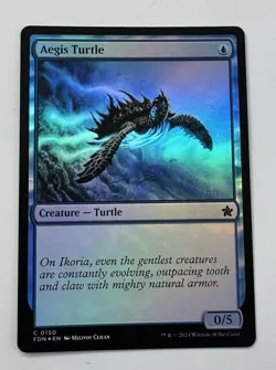 MTG Card Aegis Turtle Foil 0150 Foundations FDN NM Magic Card SEE PICS - Image 1