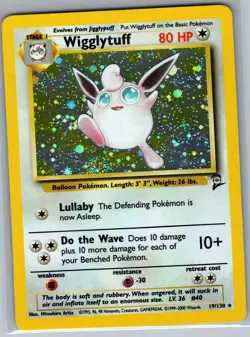 Wigglytuff 19/130 Holo Base Set 2 - Pokemon Card - LP - Image 1