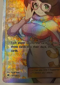 Wicke 147/147 SM Burning Shadows 2017 Full Art Holo Pokemon Card TCG - Image 5