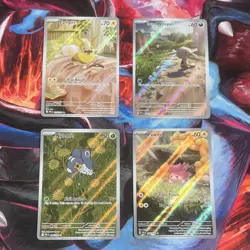 Pokemon TCG English Holo Card Lot Yamper Paldean Wooper Nymble Pawmi (4) - Image 1