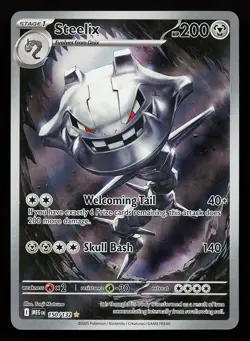 Steelix 150/132 Holo Illustration Rare Mega Evolution Pokemon Card - Image 1
