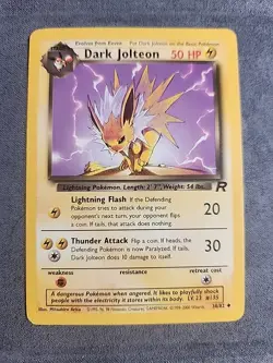 Dark Jolteon 38/82 - Unlimited Edition Regular - Team Rocket Pokemon Card MP - Image 1