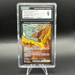 Pokemon Team Rocket's Moltres ex Ultra Rare Holo Card CGC 9 Mint 208/182 - Image 1