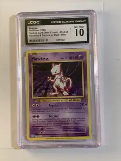 Pokemon Mewtwo 2023 Trading Card Game Classic Holo Card 014/034 CGC Gem Mint 10 - Image 1
