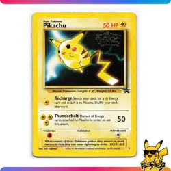 PIKACHU Card BLACK STAR PROMO Set #4 Movie Release WB Stamped WOTC - LP/MP - Image 1