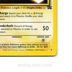 PIKACHU Card BLACK STAR PROMO Set #4 Movie Release WB Stamped WOTC - LP/MP - Image 3