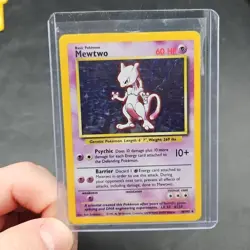 Mewtwo Holo Rare Base Set 010/102 Vintage Pokemon Card - Image 1