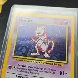 Mewtwo Holo Rare Base Set 010/102 Vintage Pokemon Card - Image 2