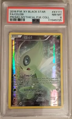 2016 Pokemon XY Celebi Promo Card #XY111 NM-MT Grade 8 - Image 1