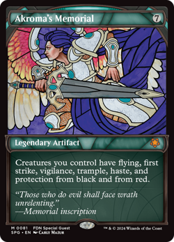x1 Akroma's Memorial SPG MTG 81 SHOWCASE MYTHIC M/NM 1x - Image 1