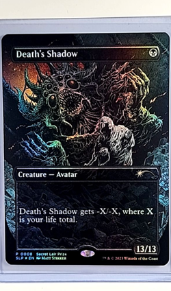 2023 MTG Magic the Gathering Secret Lair Prize Promo Foil #8 Death's Shadow - Image 1