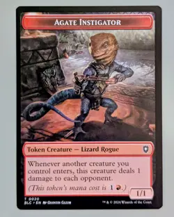 Agate Instigator/Rabbit Token - Bloomburrow Commander #20 - Near Mint - MtG - Image 1