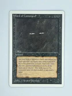 MTG WORD OF COMMAND Unlimited Edition Regular NM+ Rare Magic The Gathering - Image 1