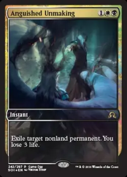 MTG Anguished Unmaking - Game Day Promo, Moderate Play, English Promo: Game Day - Image 1