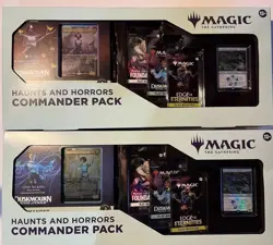 2x Lot Magic The Gathering Haunts and Horrors Commander Pack - Image 1