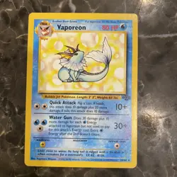Pokemon TCG Vaporeon Jungle 28/64 Rare 1999 Wizards Base Set - Image 1