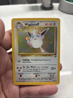 Pokemon TCG Wigglytuff Base Set 2 Holo Unlimited Rare With SWIRL! - Image 1