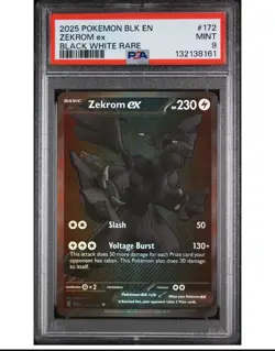 Pokemon Zekrom EX 172/086 Black/White Rare English Black Bolt PSA 9 - Image 1