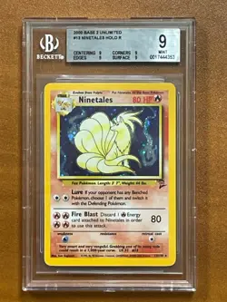 MINT BGS 9 Ninetales 013/130 Base Set 2 Holo Rare Pokemon TCG - Image 1
