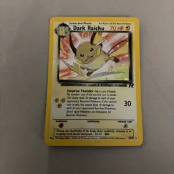 Pokemon Dark Raichu TCG Holo Card 83/82 Team Rocket Series WOTC - Image 1