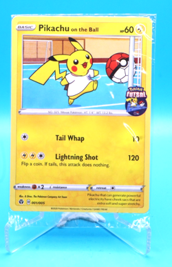 Pikachu on the Ball 001/005 Pokemon Futsal Promo Card - SEALED - Image 1