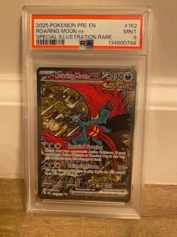 Pokemon TCG Roaring Moon EX Prismatic Evolution Special Illustration Rare PSA 9 - Image 1