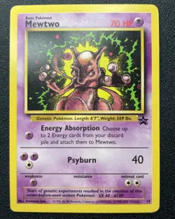 Pokemon Mewtwo Black Star Promo #14 MP - Image 1