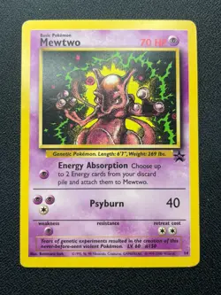 Pokemon Mewtwo Black Star Promo #14 MP - Image 3